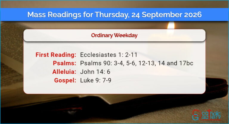 Daily Mass Readings for Thursday, 24 September 2026