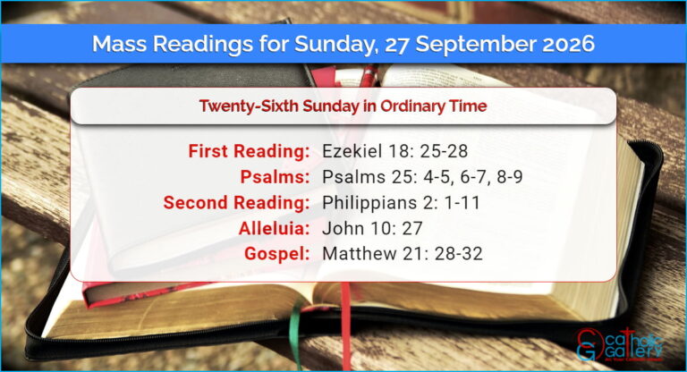 Daily Mass Readings for Sunday, 27 September 2026