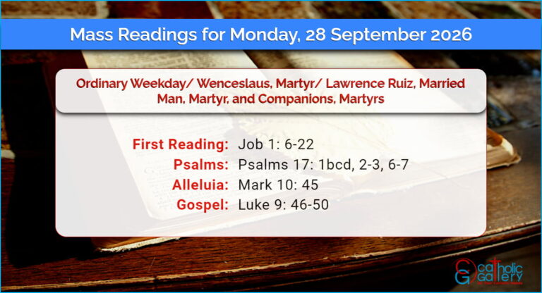 Daily Mass Readings for Monday, 28 September 2026