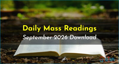 Download Mass Readings – September 2026