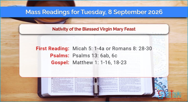 Daily Mass Readings for Tuesday, 8 September 2026