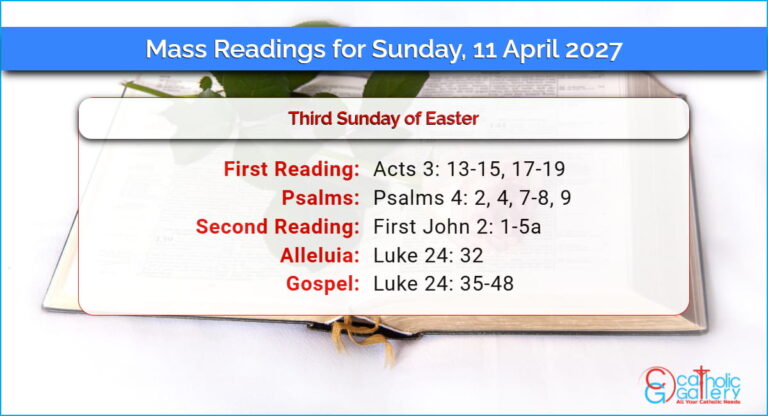 Daily Mass Readings for Sunday, 11 April 2027