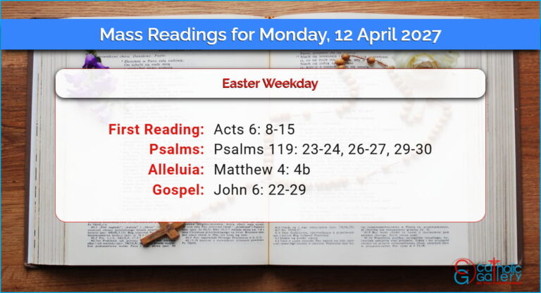 Daily Mass Readings for Monday, 12 April 2027