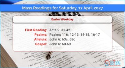 Daily Mass Readings for Saturday, 17 April 2027
