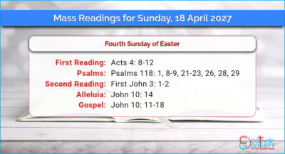 Daily Mass Readings for Sunday, 18 April 2027