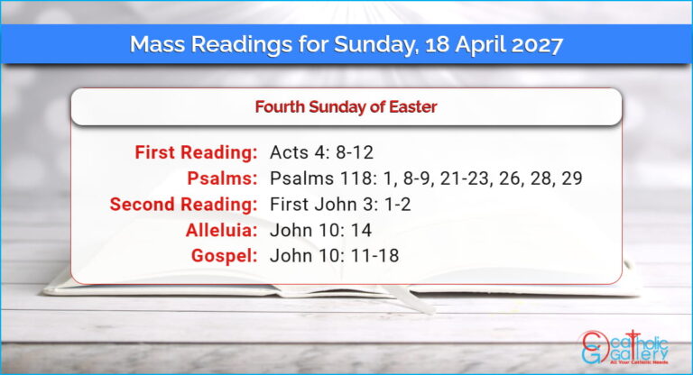 Daily Mass Readings for Sunday, 18 April 2027