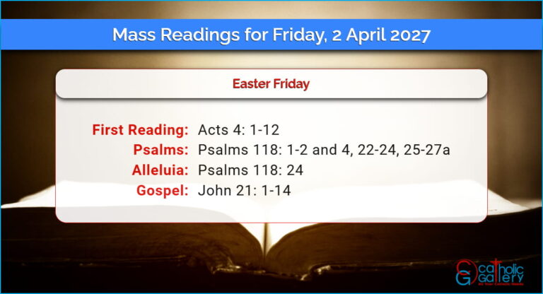 Daily Mass Readings for Friday, 2 April 2027