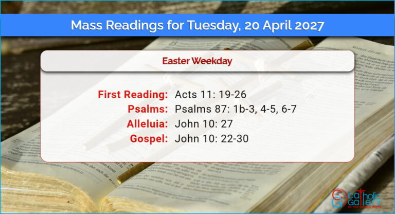 Daily Mass Readings for Tuesday, 20 April 2027