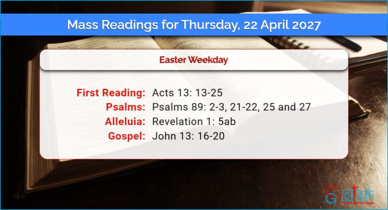 Daily Mass Readings for Thursday, 22 April 2027