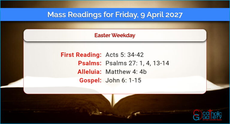 Daily Mass Readings for Friday, 9 April 2027