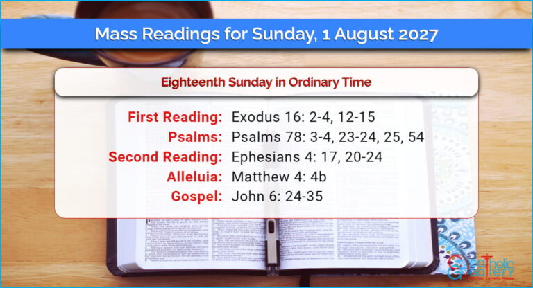 Daily Mass Readings for Sunday, 1 August 2027