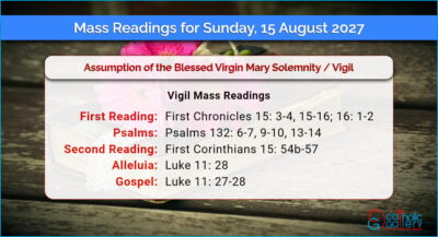 Daily Mass Readings for Sunday, 15 August 2027