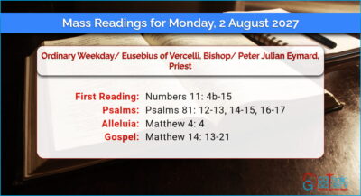 Daily Mass Readings for Monday, 2 August 2027