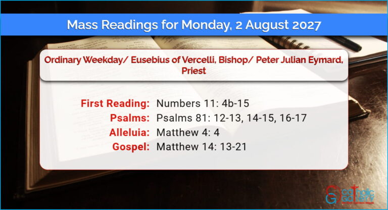 Daily Mass Readings for Monday, 2 August 2027
