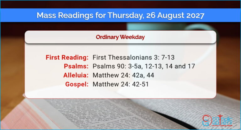 Daily Mass Readings for Thursday, 26 August 2027