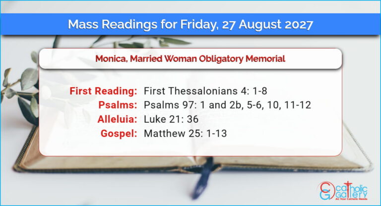 Daily Mass Readings for Friday, 27 August 2027