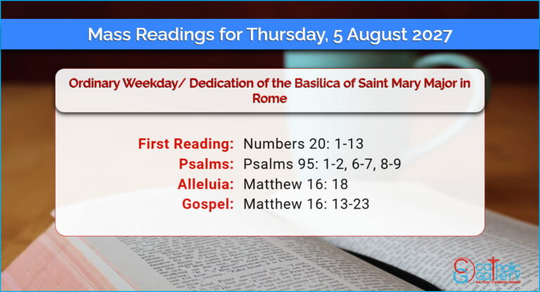 Daily Mass Readings for Thursday, 5 August 2027