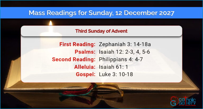 Daily Mass Readings for Sunday, 12 December 2027