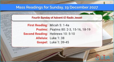 Daily Mass Readings for Sunday, 19 December 2027