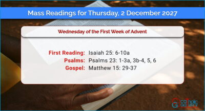 Daily Mass Readings for Thursday, 2 December 2027