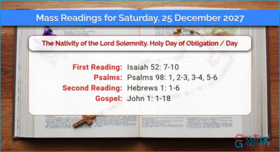 Daily Mass Readings for Saturday, 25 December 2027