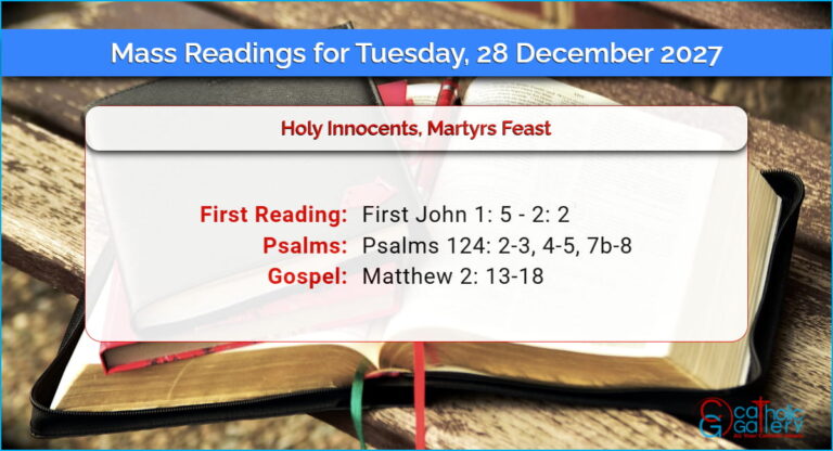 Daily Mass Readings for Tuesday, 28 December 2027
