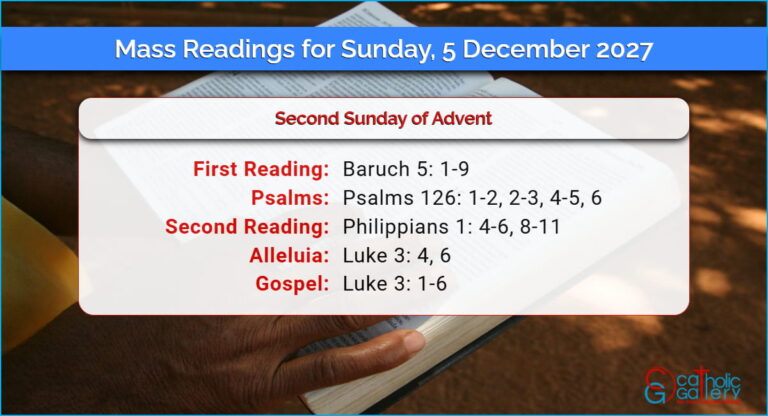 Daily Mass Readings for Sunday, 5 December 2027