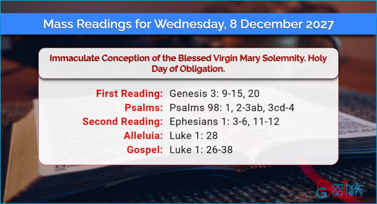 Daily Mass Readings for Wednesday, 8 December 2027