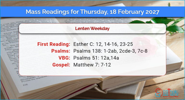 Daily Mass Readings for Thursday, 18 February 2027