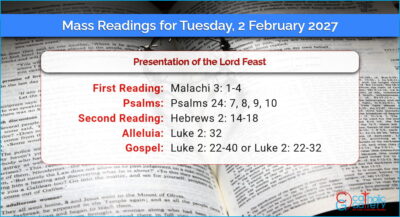 Daily Mass Readings for Tuesday, 2 February 2027