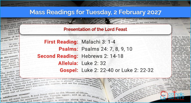 Daily Mass Readings for Tuesday, 2 February 2027