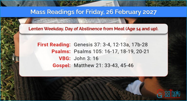 Daily Mass Readings for Friday, 26 February 2027