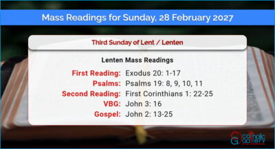 Daily Mass Readings for Sunday, 28 February 2027