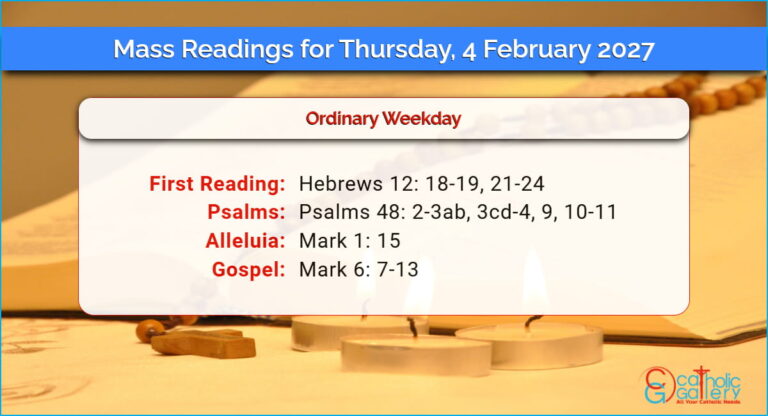 Daily Mass Readings for Thursday, 4 February 2027