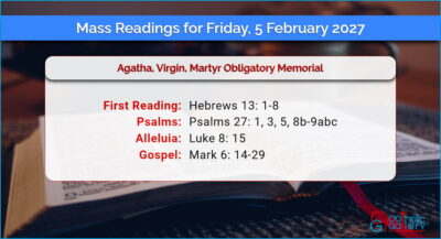 Daily Mass Readings for Friday, 5 February 2027