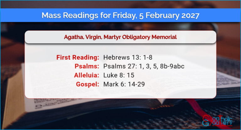 Daily Mass Readings for Friday, 5 February 2027