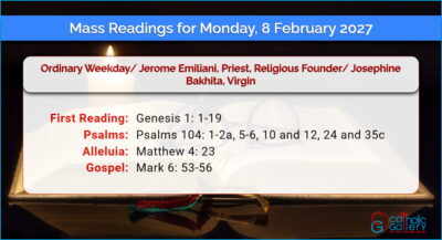 Daily Mass Readings for Monday, 8 February 2027