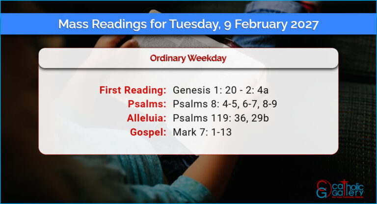 Daily Mass Readings for Tuesday, 9 February 2027