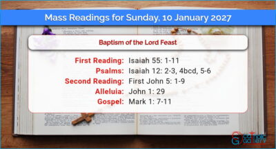 Daily Mass Readings for Sunday, 10 January 2027