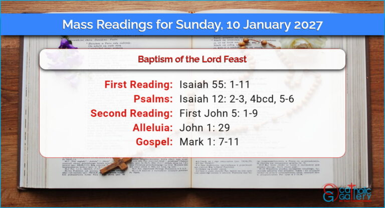 Daily Mass Readings for Sunday, 10 January 2027