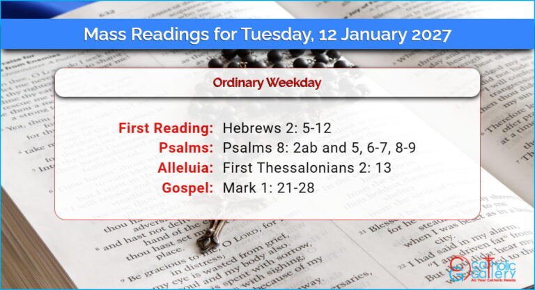 Daily Mass Readings for Tuesday, 12 January 2027