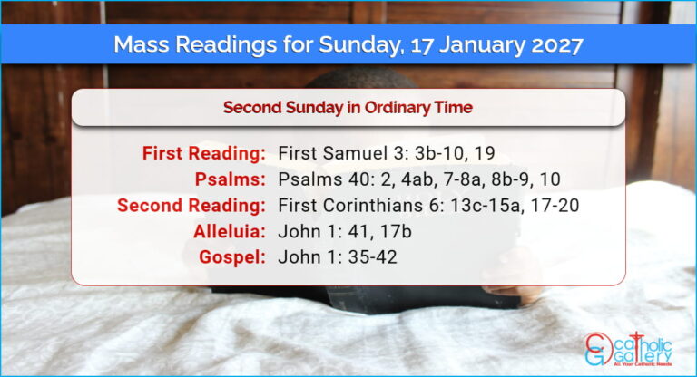 Daily Mass Readings for Sunday, 17 January 2027
