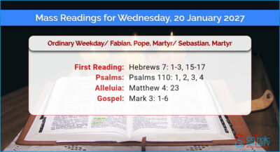 Daily Mass Readings for Wednesday, 20 January 2027