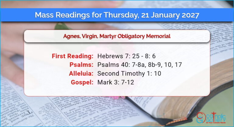 Daily Mass Readings for Thursday, 21 January 2027