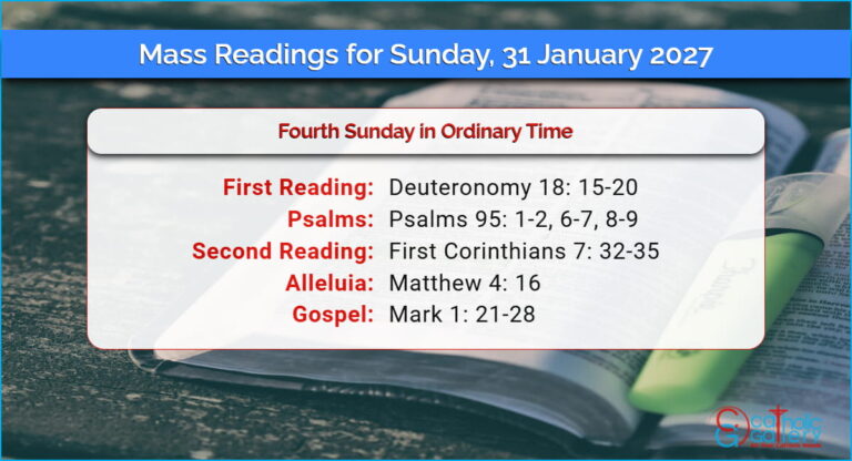 Daily Mass Readings for Sunday, 31 January 2027