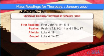 Daily Mass Readings for Thursday, 7 January 2027