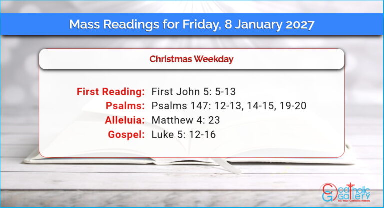 Daily Mass Readings for Friday, 8 January 2027