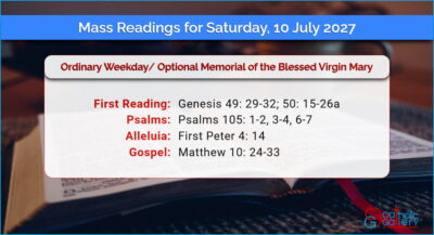 Daily Mass Readings for Saturday, 10 July 2027