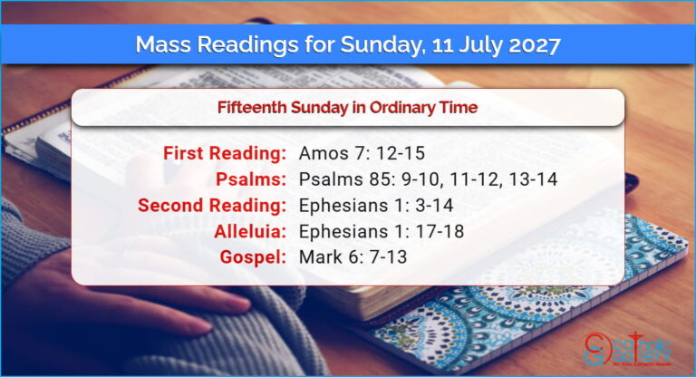 Daily Mass Readings for Sunday, 11 July 2027