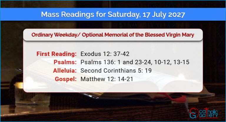 Daily Mass Readings for Saturday, 17 July 2027
